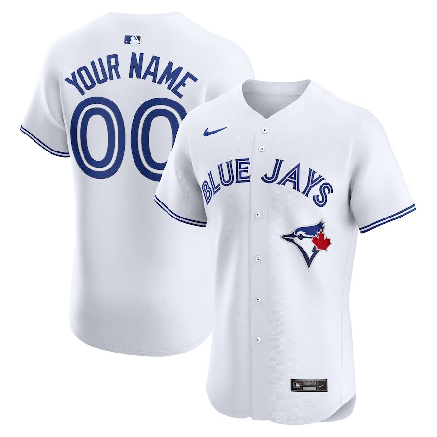 Men Toronto Blue Jays Nike White Home Elite Custom MLB Jersey